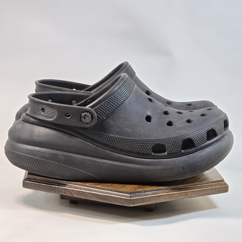 Crocs Classic Clog Shoes Mens Size‎ 8 Womens Size 10 Black Slip On Comfort Foam